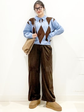 「アイテム（ファッション雑貨）」を使った、maiさん（レディース・167cm）の秋コーディネート