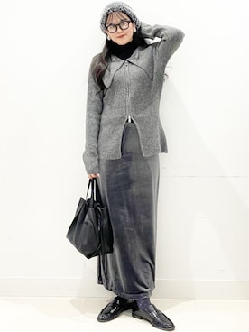 「アイテム（トートバッグ）」を使った、maiさん（レディース・167cm）の秋コーディネート