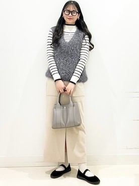 「アイテム（トートバッグ）」を使った、maiさん（レディース・167cm）の秋コーディネート