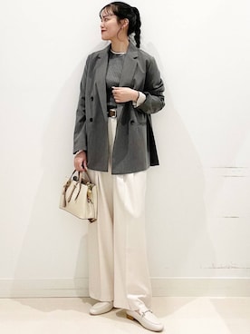 「春のジャケットスタイル」｜「アイテム（アクセサリー）」を使った、mai49さん（レディース・167cm）の春コーディネート