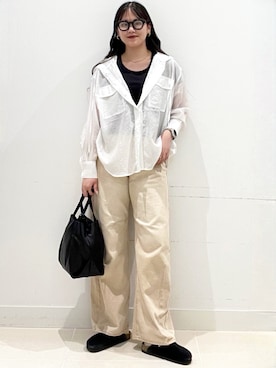 「URBAN RESEARCH DOORS（アーバンリサーチドアーズ）のBIRKENSTOCK　Boston LEVE（サンダル、ブラック系）」を使った、maiさん（レディース・167cm）の春コーディネート
