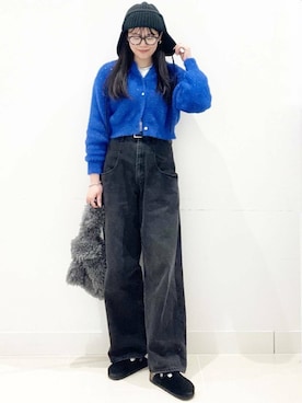 「BIRKENSTOCK（ビルケンシュトック）のBIRKENSTOCK　Boston LEVE（サンダル）」を使った、maiさん（レディース・167cm）の冬コーディネート