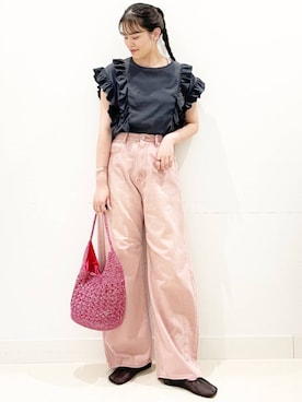 「SMELLY（スメリー）のアイテム（アクセサリー）」を使った、mai49さん（レディース・167cm）の夏コーディネート
