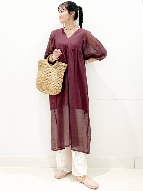 セール】インドシシュウメッシュワンピース（ワンピース