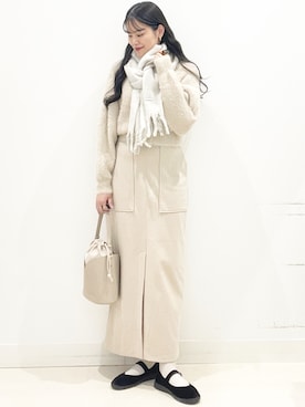 「アイテム（カーディガン/ボレロ）」を使った、maiさん（レディース・167cm）の秋コーディネート