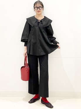 「アイテム（バッグ）」を使った、maiさん（レディース・167cm）の秋コーディネート