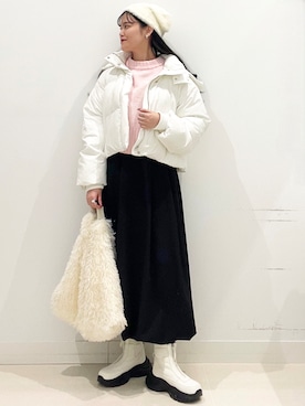 「SENSE OF PLACE by URBAN RESEARCH（センスオブプレイスバイアーバンリサーチ）のアイテム（ダウンジャケット/コート）」を使った、mai49さん（骨格ストレート・レディース・167cm）の冬コーディネート