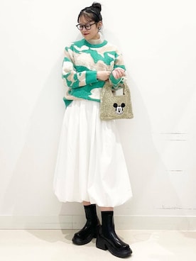 「アイテム（カチューシャ）」を使った、maiさん（レディース・167cm）の秋コーディネート