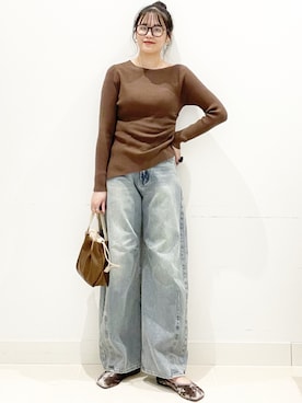 「アイテム（バレエシューズ）」を使った、maiさん（レディース・167cm）の秋コーディネート