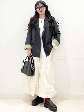 「RODE SKO（ロデスコ）のアイテム」を使った、maiさん（レディース・167cm）の冬コーディネート