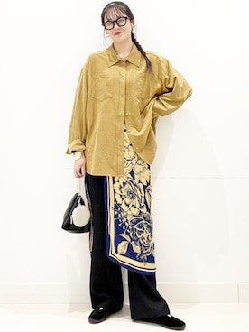 「アイテム（バンダナ/スカーフ）」を使った、maiさん（レディース・167cm）の秋コーディネート