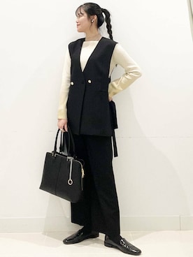 「アイテム（ヘアゴム）」を使った、maiさん（レディース・167cm）の秋コーディネート