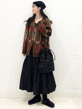 「BIRKENSTOCK（ビルケンシュトック）のBIRKENSTOCK　Boston LEVE（サンダル）」を使った、maiさん（レディース・167cm）の秋コーディネート