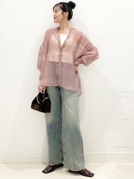 「SMELLY（スメリー）のアイテム（ピアス（両耳用））」を使った、maiさん（レディース・167cm）の秋コーディネート