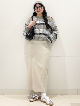 「SMELLY（スメリー）のアイテム（帽子）」を使った、maiさん（レディース・167cm）の春コーディネート