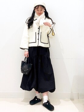 「SENSE OF PLACE by URBAN RESEARCH（センスオブプレイスバイアーバンリサーチ）のアイテム（その他アウター）」を使った、mai49さん（レディース・167cm）の冬コーディネート