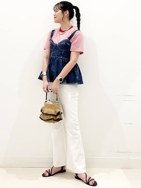 「SMELLY（スメリー）のアイテム（ピアス（両耳用））」を使った、maiさん（レディース・167cm）の夏コーディネート