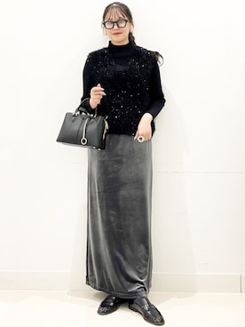 「アイテム（メガネ）」を使った、maiさん（レディース・167cm）の秋コーディネート