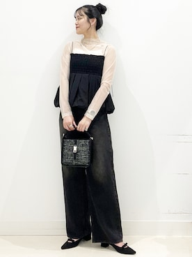 「SMELLY（スメリー）のアイテム（ピアス（両耳用））」を使った、maiさん（レディース・167cm）の秋コーディネート