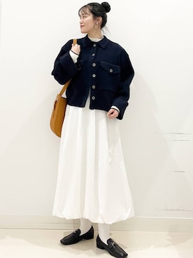 「アイテム（リング）」を使った、maiさん（レディース・167cm）の冬コーディネート