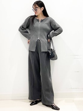 「SENSE OF PLACE by URBAN RESEARCH（センスオブプレイスバイアーバンリサーチ）のメタリックポインテッドシューズ（パンプス）」を使った、maiさん（レディース・167cm）の春コーディネート