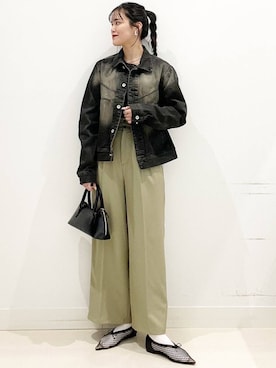 「SENSE OF PLACE by URBAN RESEARCH（センスオブプレイスバイアーバンリサーチ）のアイテム（デニムジャケット）」を使った、mai49さん（レディース・167cm）の春コーディネート