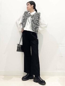 「アイテム（ヘアゴム）」を使った、maiさん（レディース・167cm）の秋コーディネート