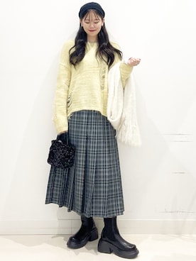 「SENSE OF PLACE by URBAN RESEARCH（センスオブプレイスバイアーバンリサーチ）の『消臭』サイドゴアボリュームソールブーツ（ブーツ）」を使った、maiさん（レディース・167cm）の秋コーディネート