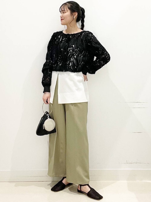 セール】2WAYコードシシュウクロップドトップ（シャツ/ブラウス