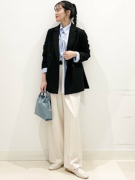 「春のジャケットスタイル」｜「アイテム（アクセサリー）」を使った、mai49さん（レディース・167cm）の春コーディネート