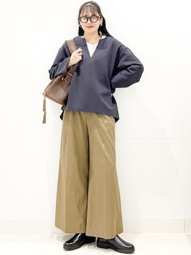 「アイテム（バッグ）」を使った、maiさん（レディース・167cm）の秋コーディネート