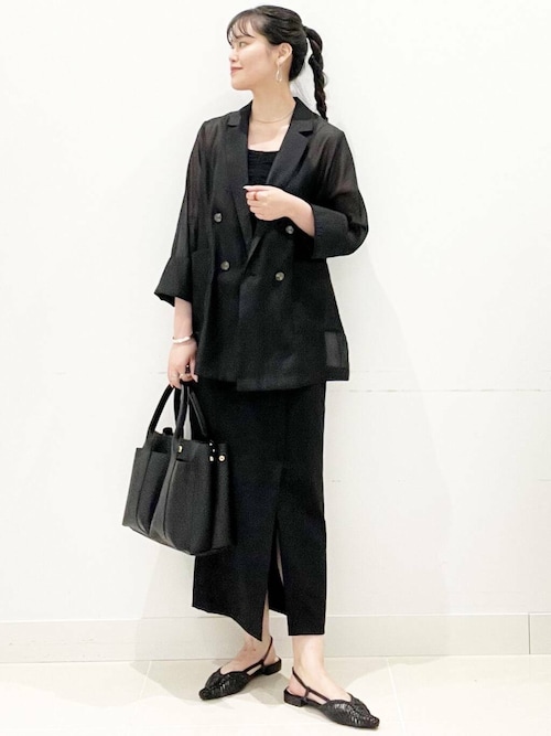 『UR TECH DRYLUXE』リネンライクスリットタイトスカート