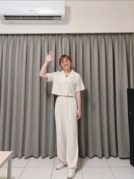 「GRL（グレイル）のアイテム（チノパンツ）」を使った、YiHsuan かやさん（レディース・164cm）の冬コーディネート