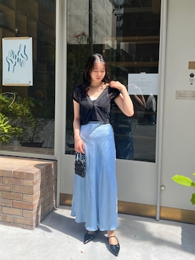 「nomnom（ノムノム）のアイテム」を使った、とこさん（レディース・158cm）の春コーディネート
