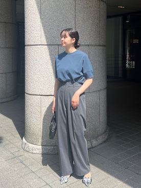「nomnom（ノムノム）のアイテム」を使った、とこさん（レディース・158cm）の春コーディネート