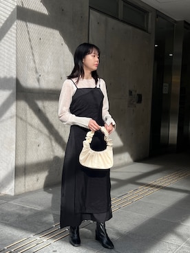 「CLEIO（クレイオ）のアイテム（ワンピース/ドレス）」を使った、とこさん（レディース・158cm）の冬コーディネート