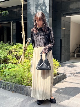 「nomnom（ノムノム）のアイテム」を使った、とこさん（レディース・158cm）の夏コーディネート