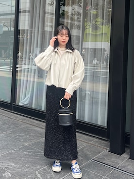 「CLEIO（クレイオ）のアイテム（ブルゾン）」を使った、とこさん（レディース・158cm）の冬コーディネート