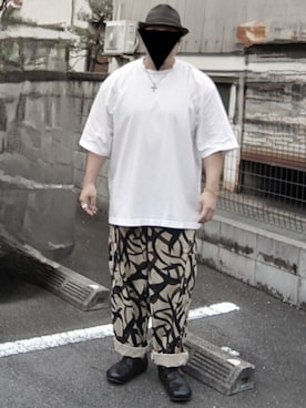 「トライバルカモ」｜90kumakumaさん（メンズ・175cm）の夏コーディネート