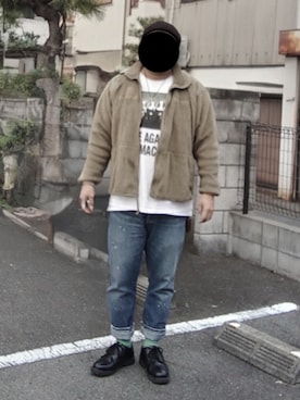 「アイテム（その他トップス）」を使った、90kumakumaさん（メンズ・175cm）の秋コーディネート