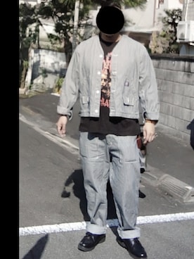 「アイテム（セットアップ）」を使った、90kumakumaさん（メンズ・175cm）の秋コーディネート