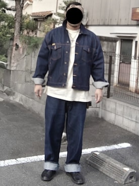 「アイテム（セットアップ）」を使った、90kumakumaさん（メンズ・175cm）の秋コーディネート