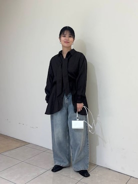 「アイテム（財布）」を使った、ユウナさん（レディース・159cm）の冬コーディネート