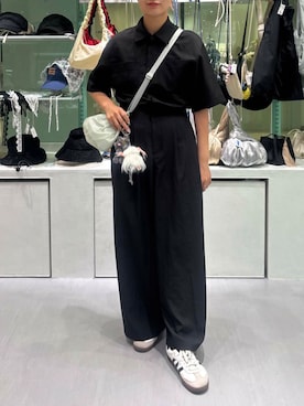 「アイテム（財布/小物、グレー系）」を使った、yuuu1111naさん（レディース・159cm）の夏コーディネート