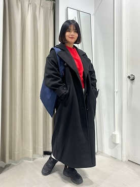 「アイテム（ステンカラーコート）」を使った、ユウナさん（レディース・159cm）の秋コーディネート