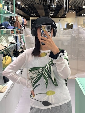 「SMELLY（スメリー）のアイテム（帽子）」を使った、ユウナさん（レディース・158cm）の春コーディネート