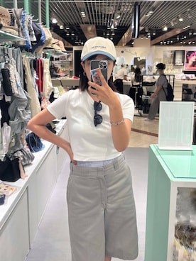 「SMELLY（スメリー）のアイテム（ピアス（両耳用））」を使った、ユウナさん（レディース・159cm）の夏コーディネート