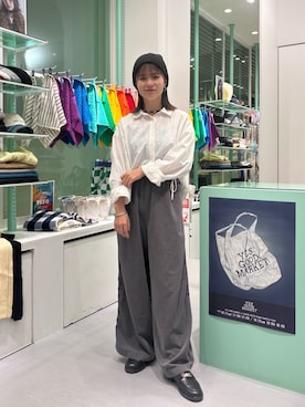 「リング」｜「アイテム（ニットキャップ/ビーニー）」を使った、ユウナさん（レディース・158cm）の秋コーディネート