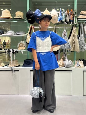 「アイテム（イヤーカフ）」を使った、yuuu1111naさん（レディース・159cm）の夏コーディネート