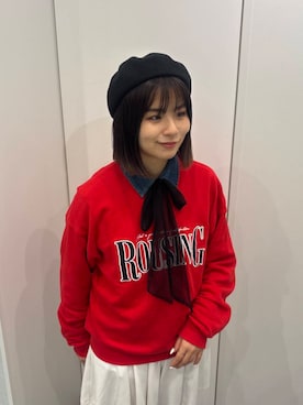 「SMELLY（スメリー）のアイテム（ハンチング/ベレー帽）」を使った、yuuu1111naさん（レディース・159cm）の春コーディネート